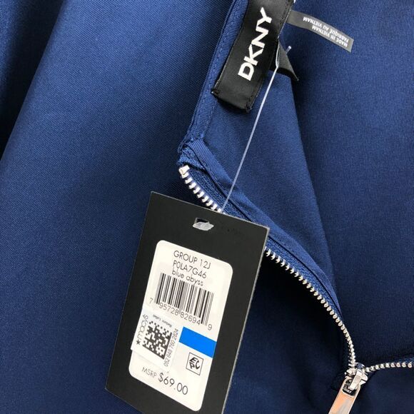 ‎DKNY Elastic-Sleeve Top Blue XL M - Picture 6 of 8